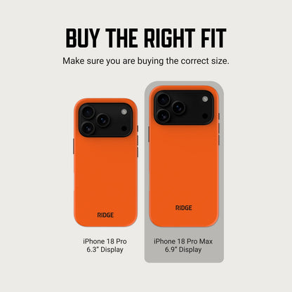 Ridge Phone Case - iPhone 18 Pro Max - Basecamp Orange